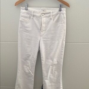 Good American Crop White Straight Leg Jeans - 8